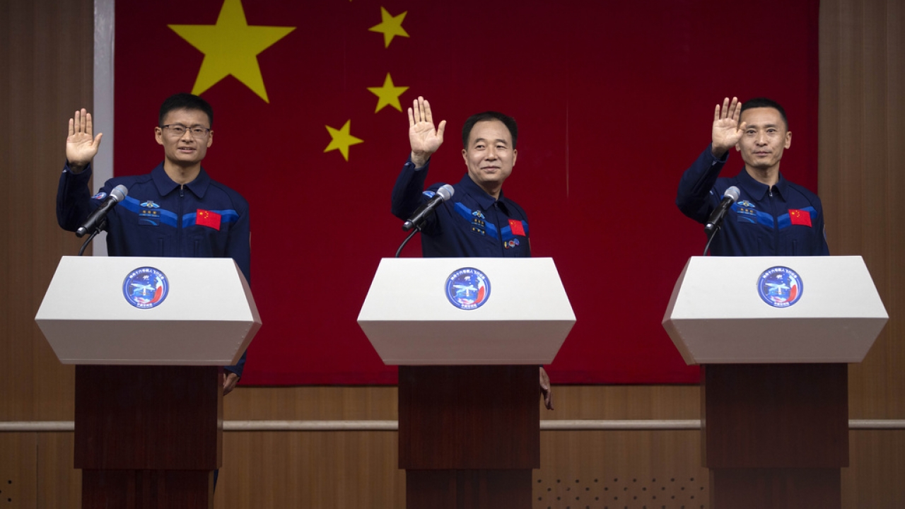 Chinese astronauts for the upcoming Shenzhou-16 mission