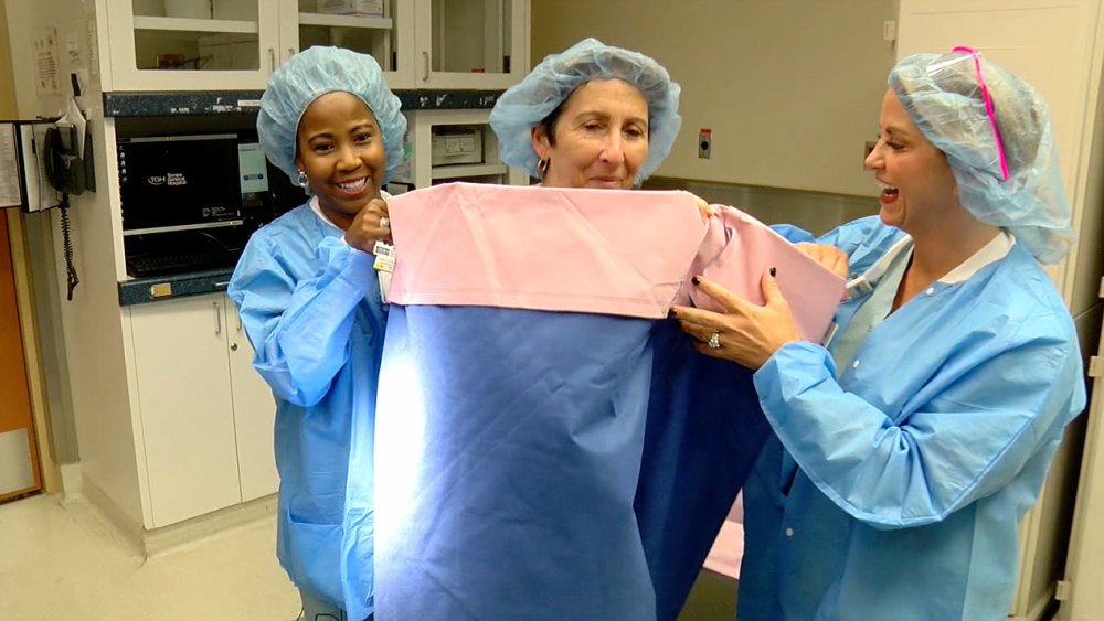 surgical wrap turned into sleeping bags