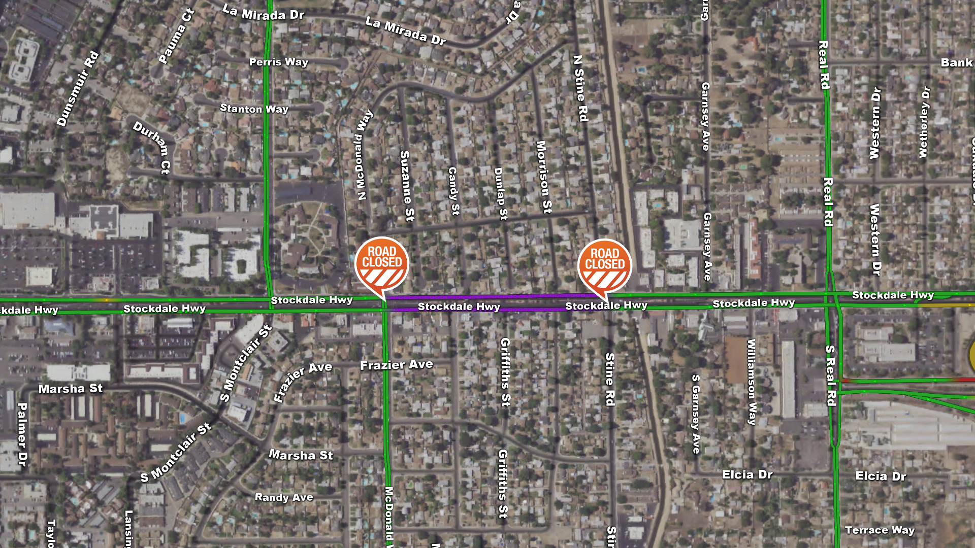 Stockdale Highway Closures