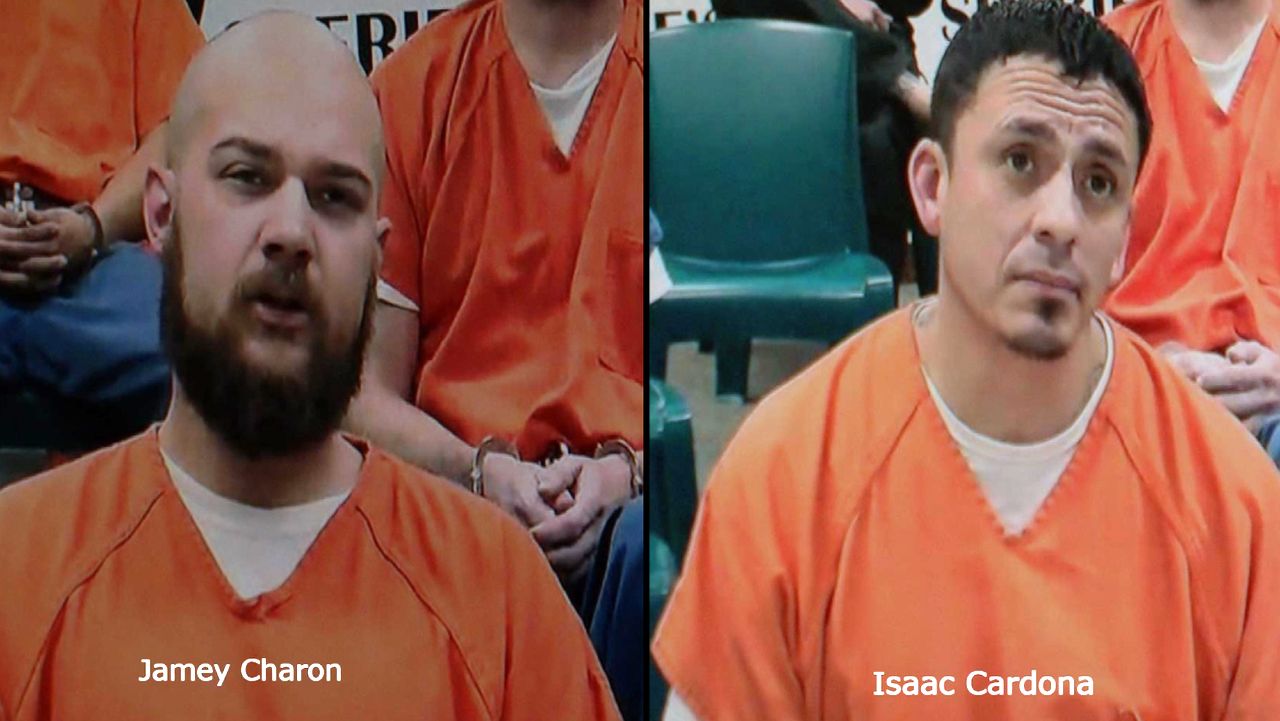 Jamey Charon Jr. of Manhattan, 24; Issac Cardona of Belgrade, 42