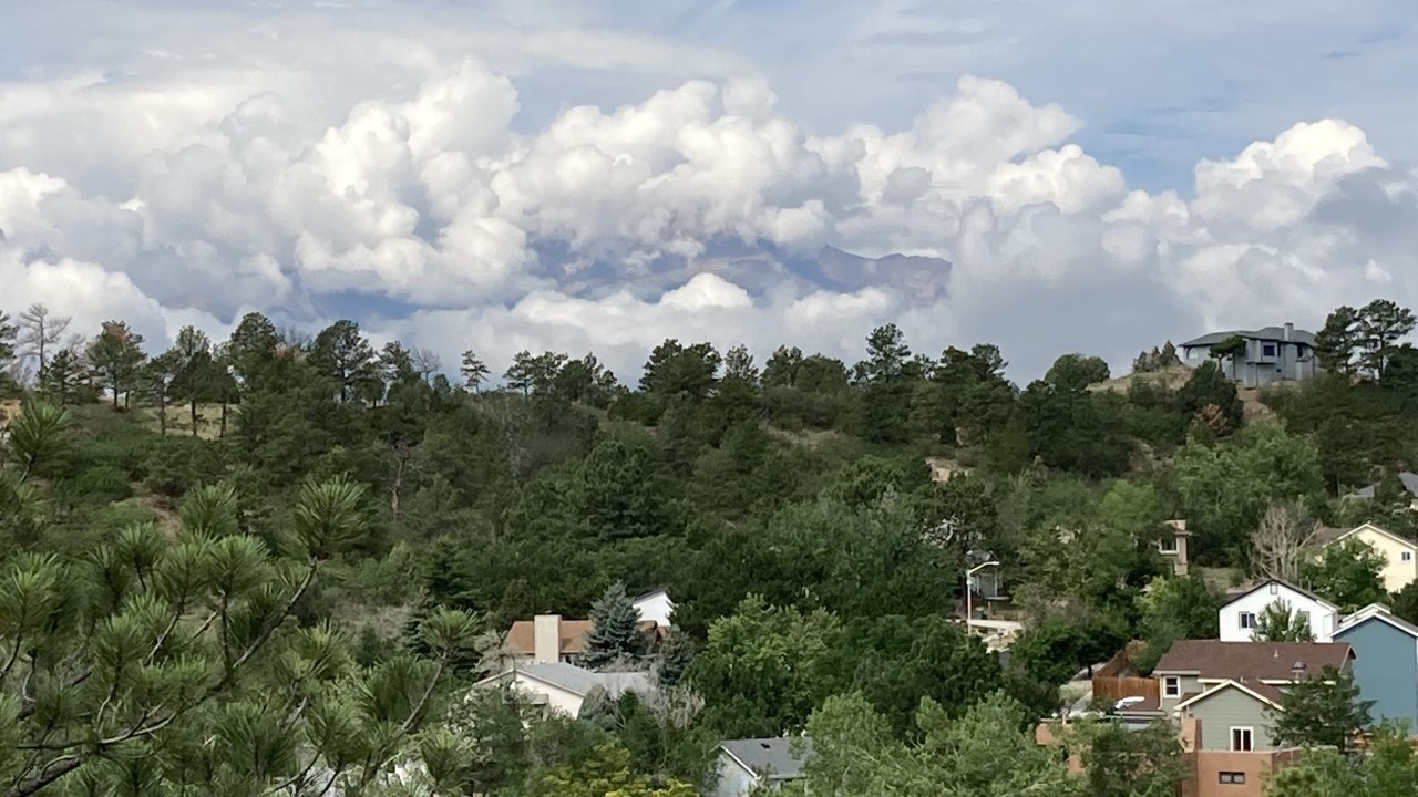 Clouds over Pikes Peak