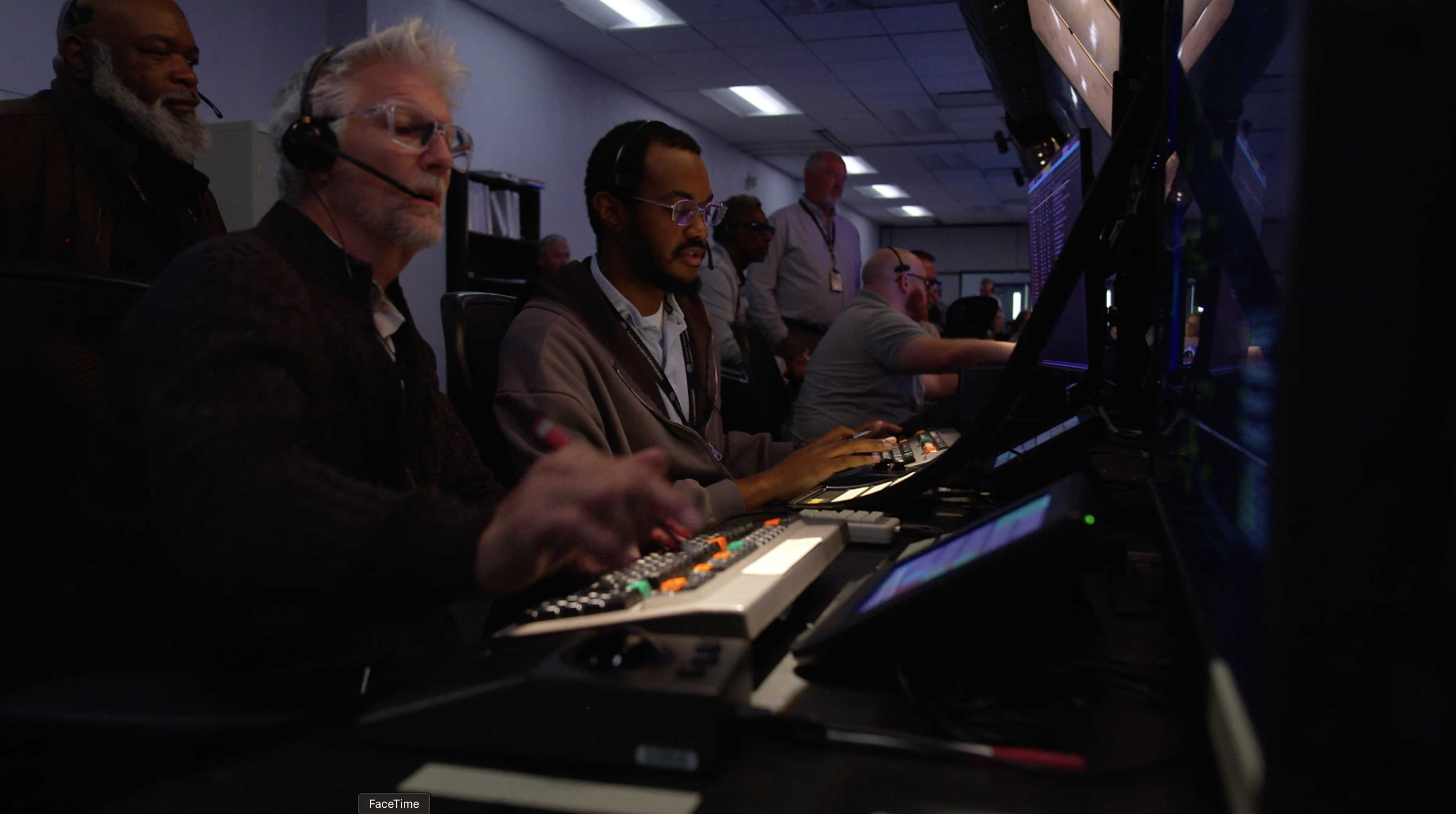People training to be air traffic controllers.