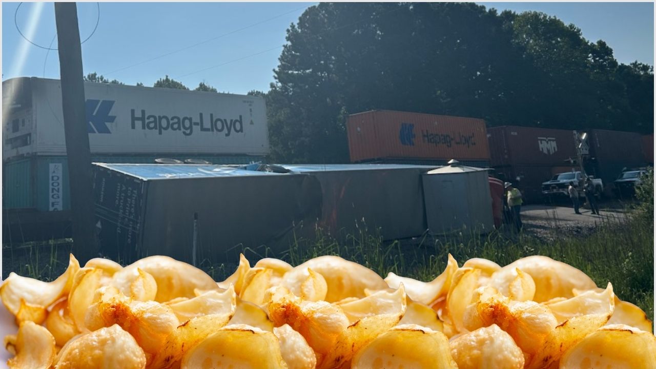 Potato Chip Semi Hit By Train 