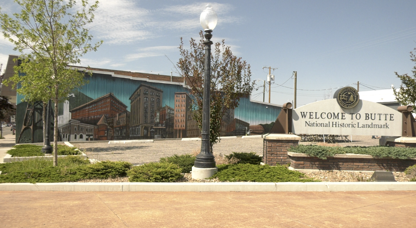 Mural at the gateway to Historic Uptown Butte 