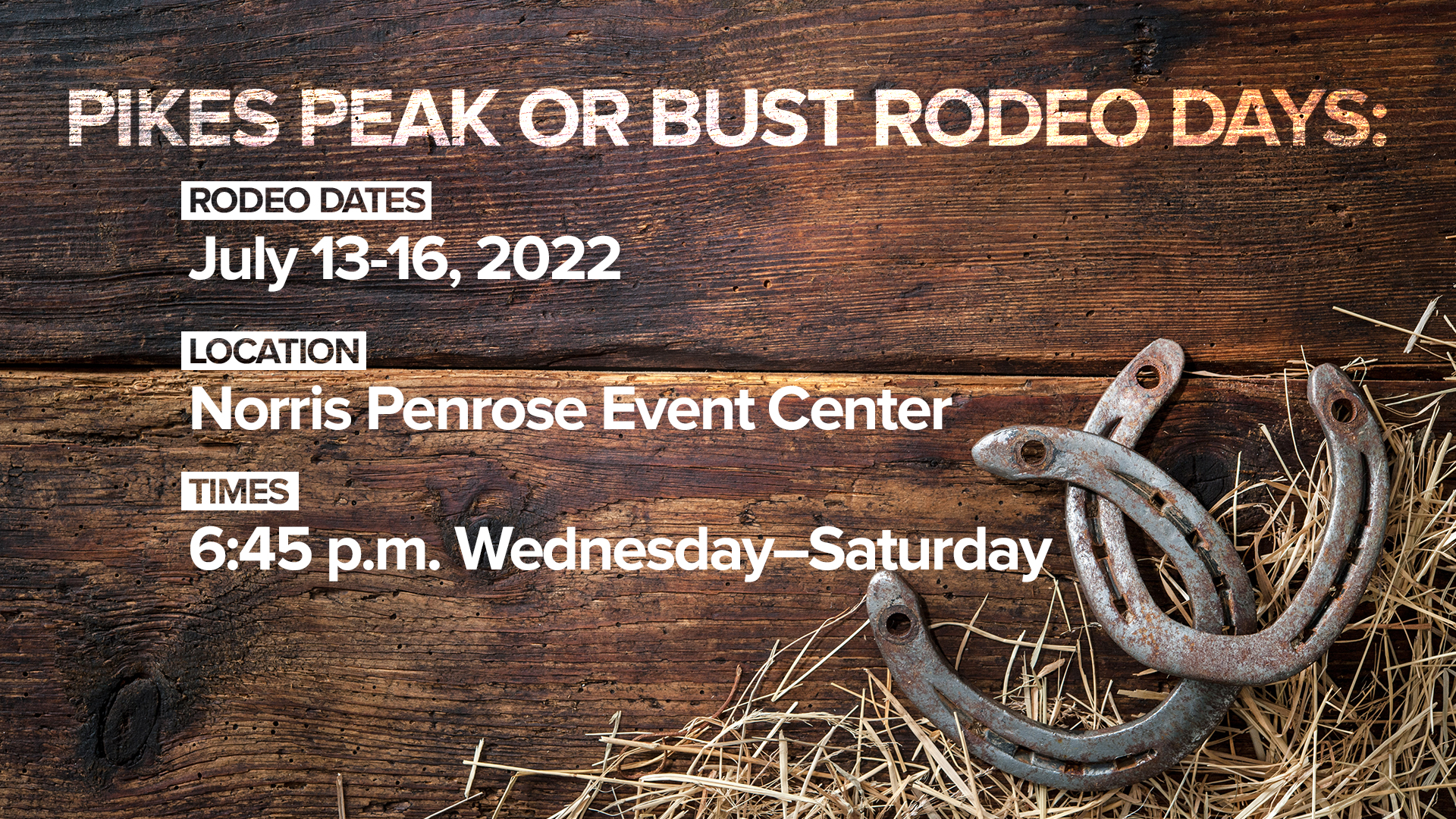 Pikes Peak or Bust Rodeo Days
