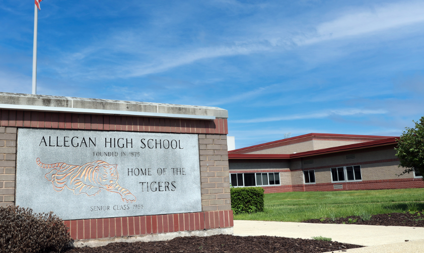 Allegan High School sign