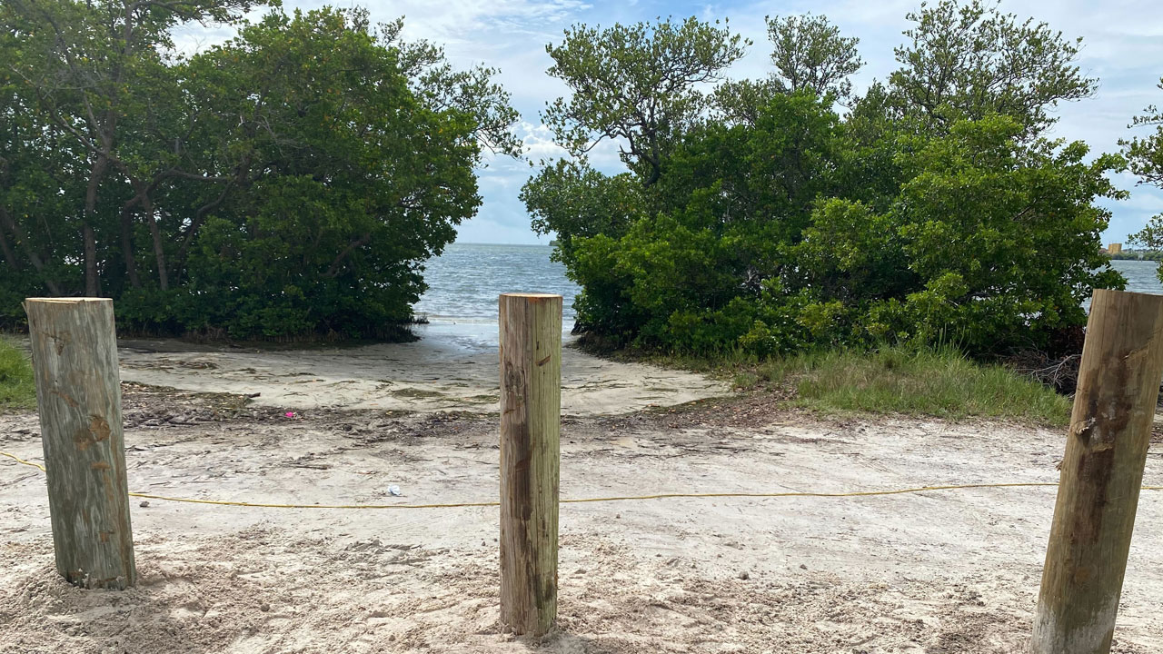 New additions at Gandy Beach to discourage cars 