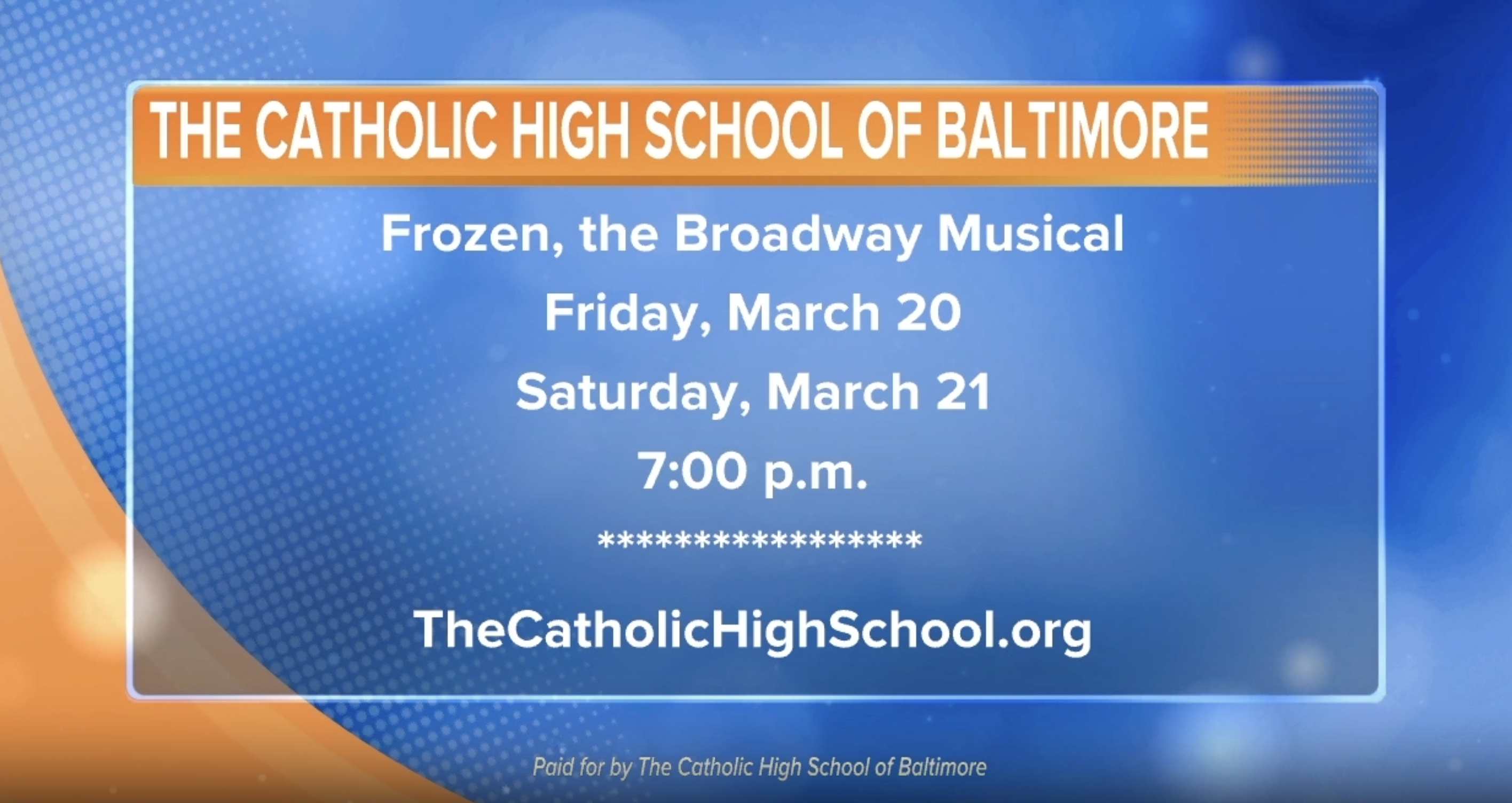 The Catholic High School of Baltimore Presents "Frozen!"