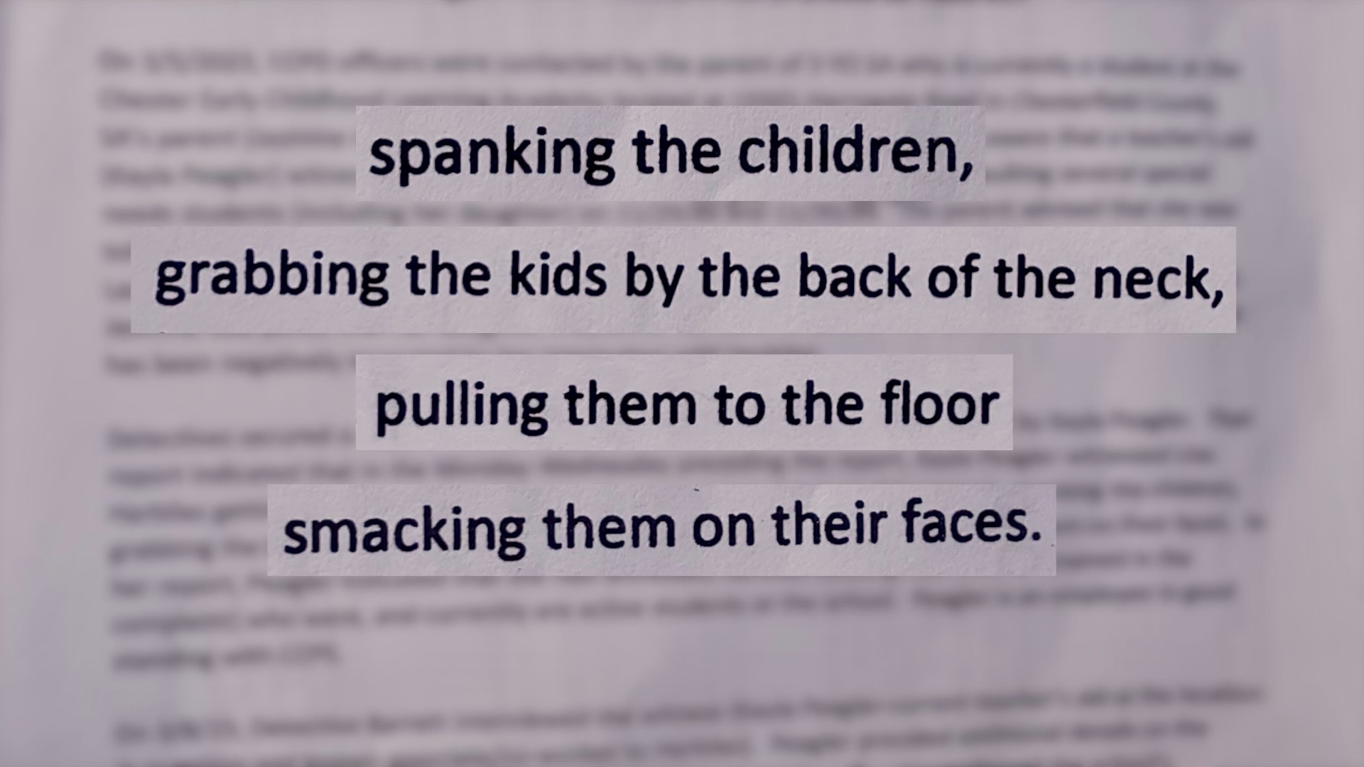 Court docs: Preschool teacher slapped, spanked, grabbed students' necks. She was allowed back in class.