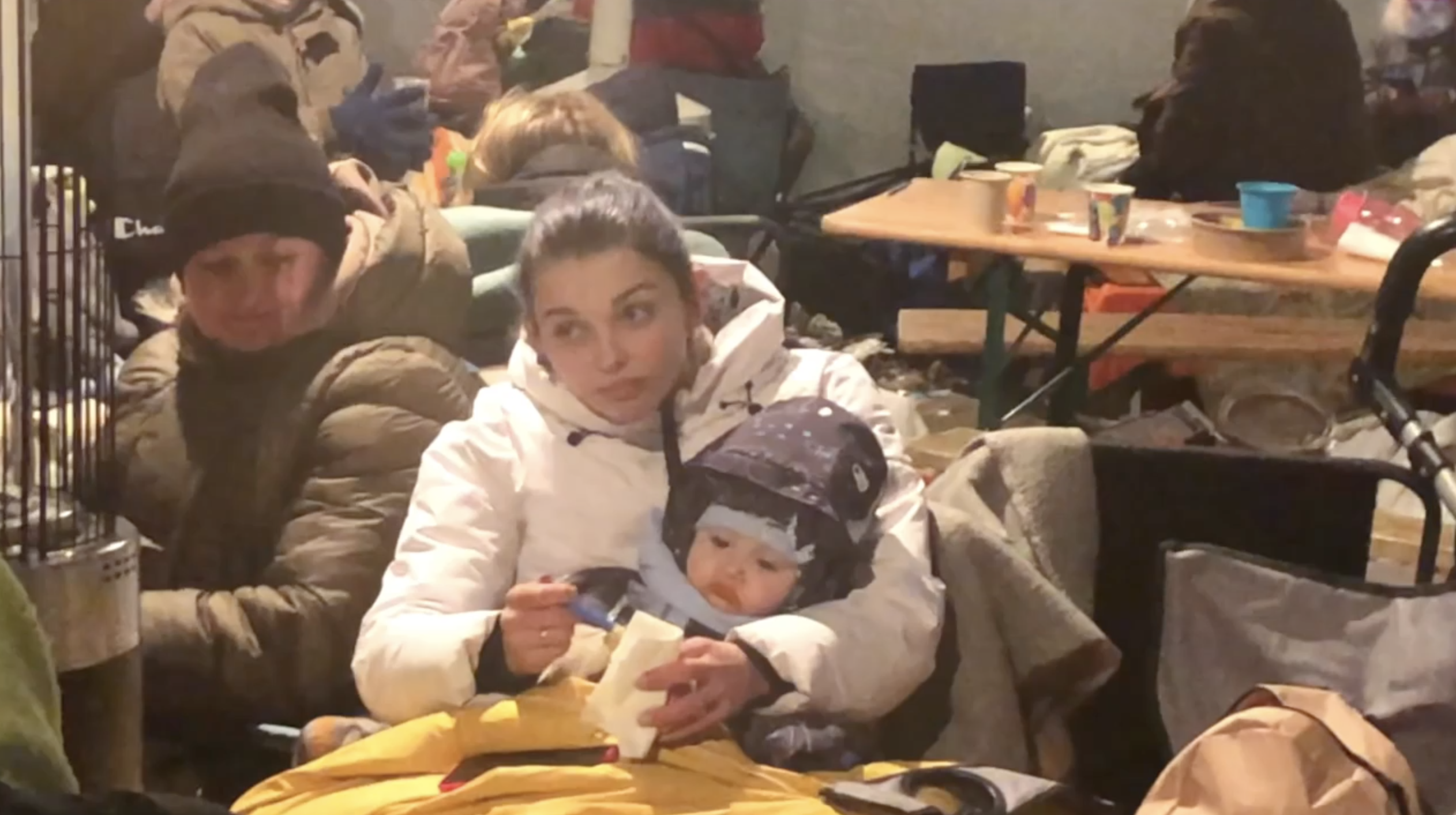 Ukrainian mother and child