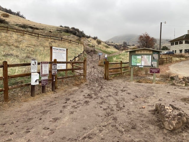 Table Rock trailhead, muddy trails