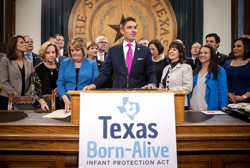 Rep. Jeff Leach announced the "born alive" bill March 7
