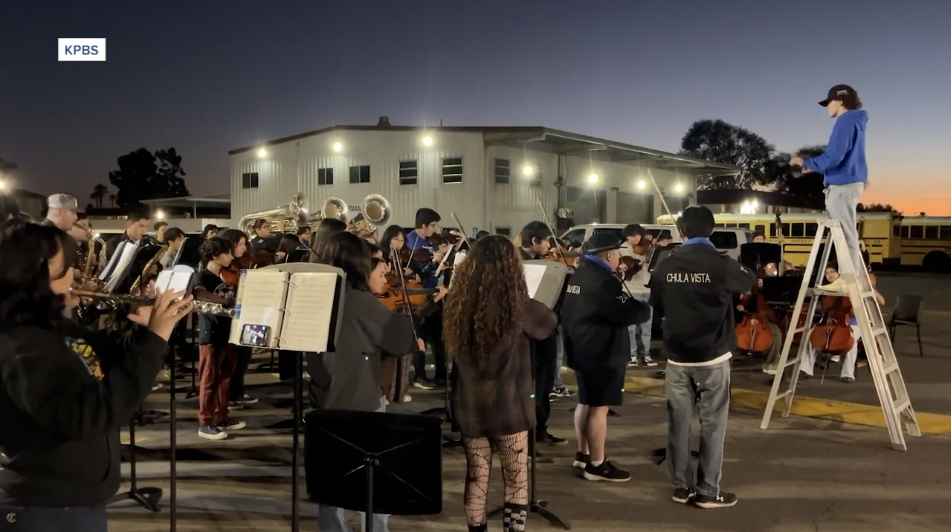 Chula Vista High School students protest against arts program cutbacks