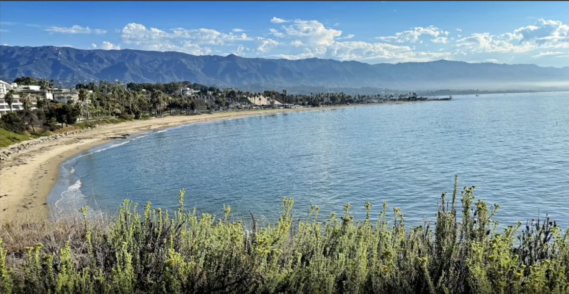 Seaside view in Santa Barbara, California.