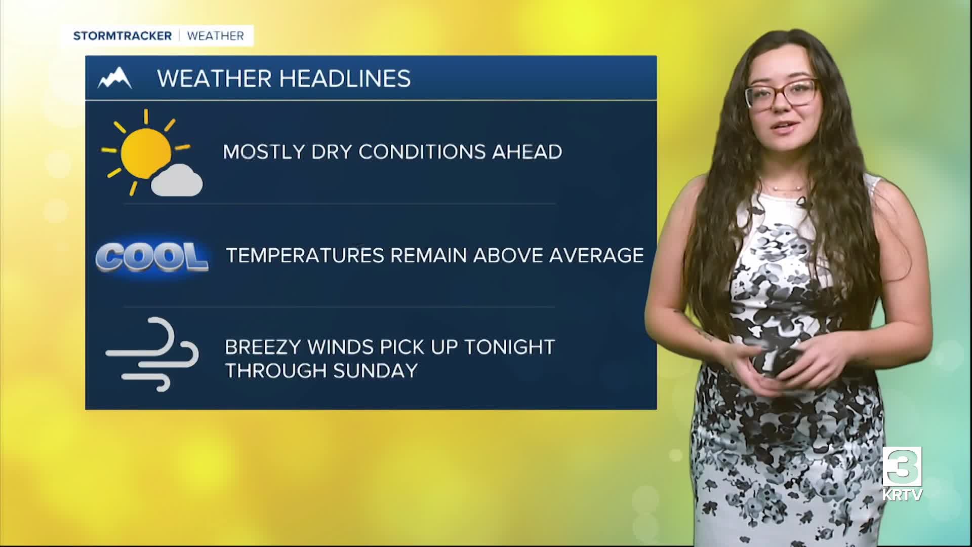 Mainly dry conditions and above average temperatures ahead