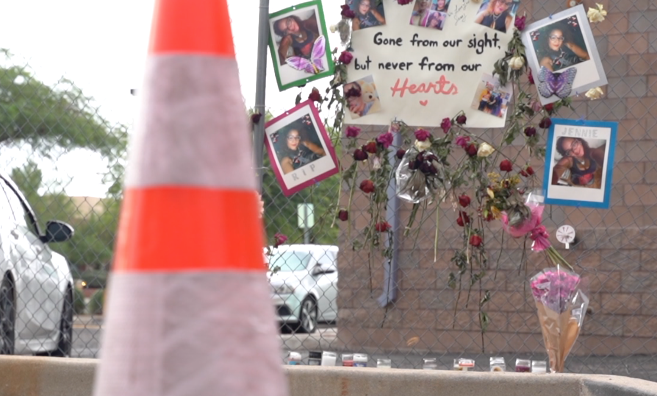 Memorial for Jennie Mills at the McDonald's where she worked