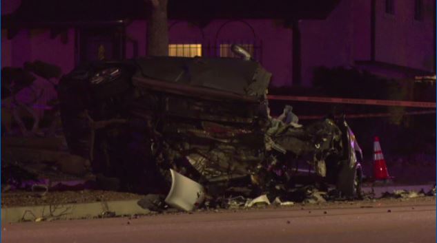 Deadly crash scene in Colorado Springs neighborhood overnight