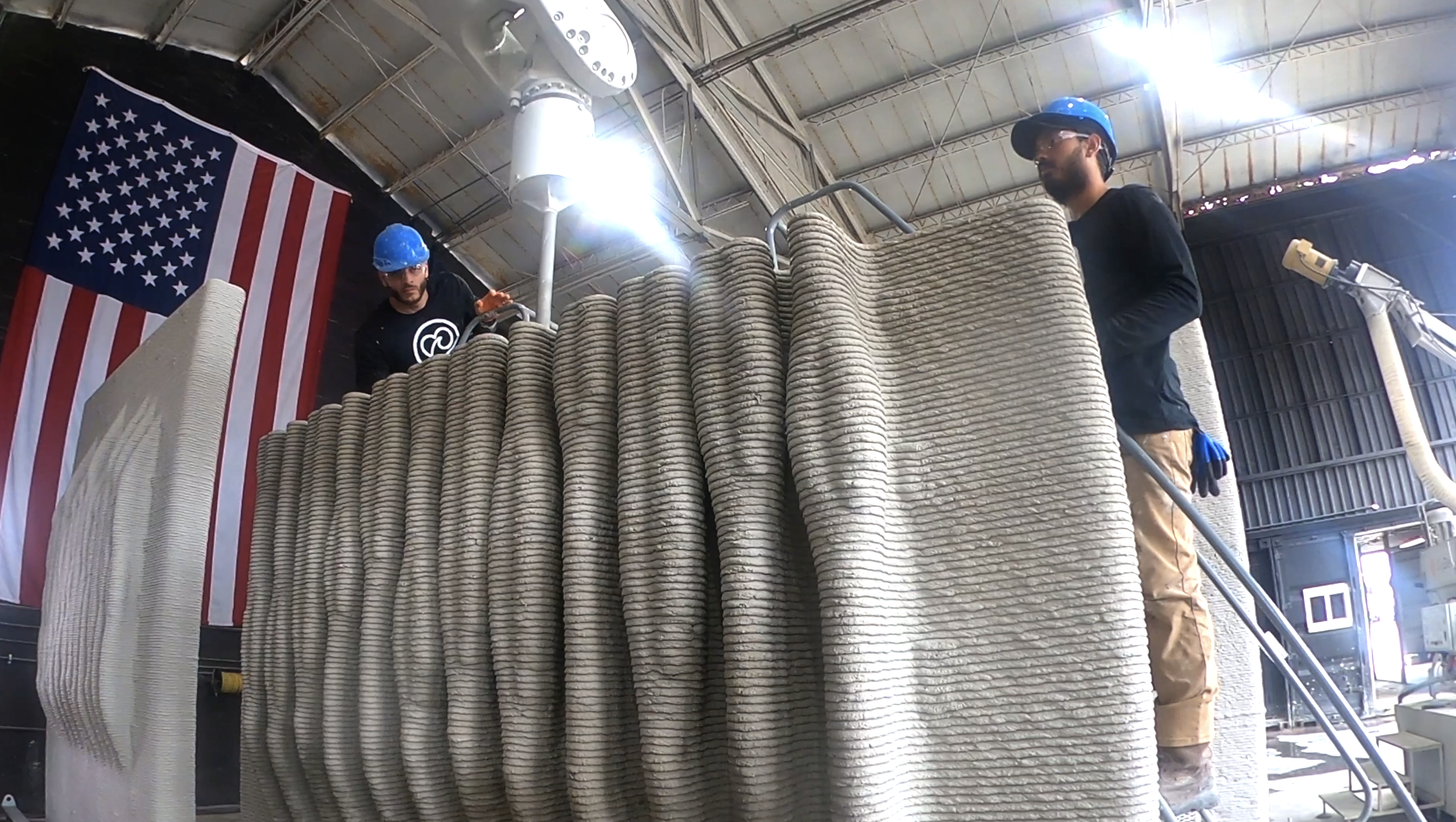 A living sea wall is constructed in the KindDesigns factory in Miami, Florida.