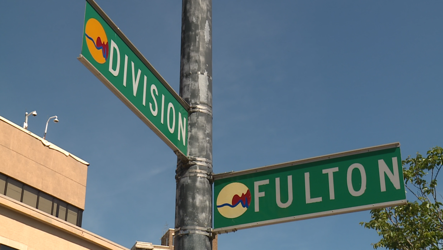 Division and Fulton sign