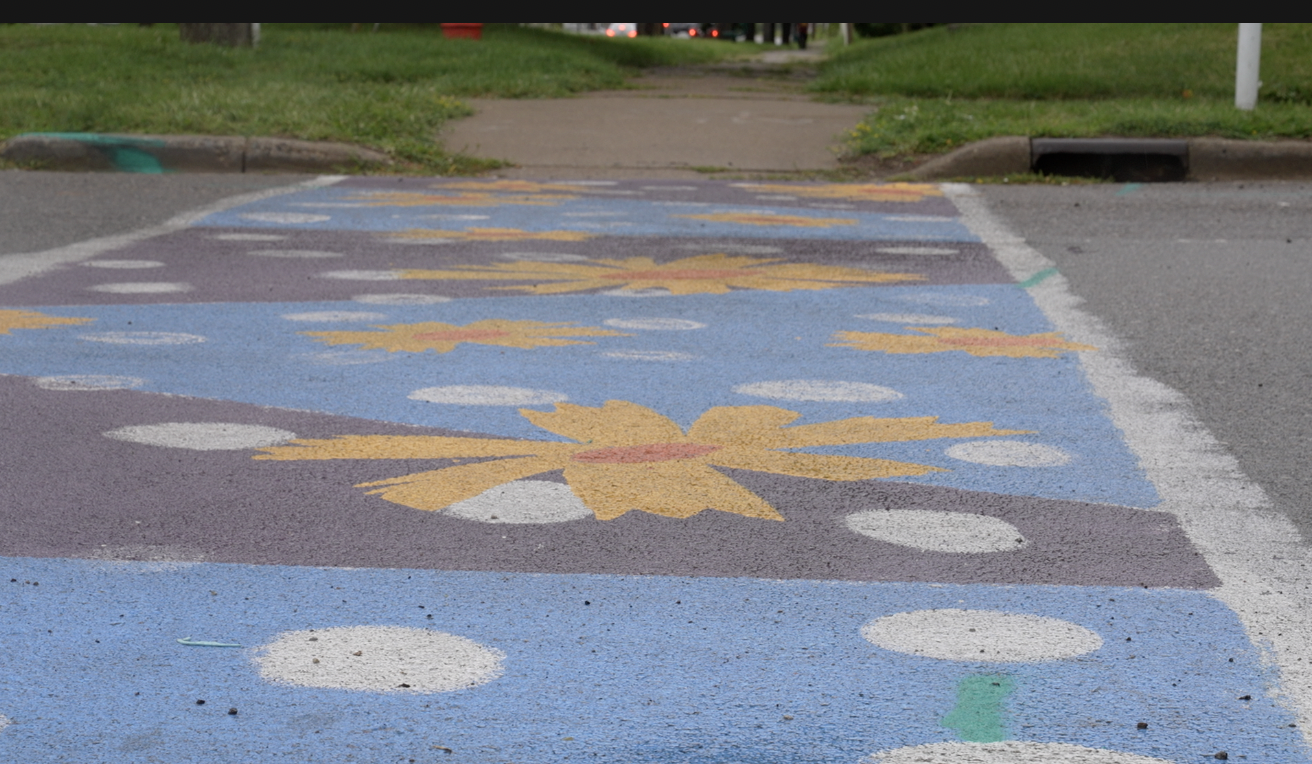 Holmes Community crosswalk art