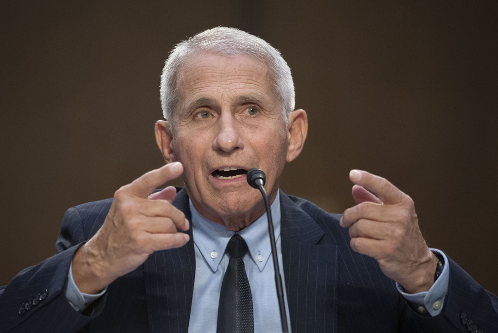 FILE - Anthony Fauci, director of the National Institute of Allergy and Infectious Diseases, testifies during a hearing at the Capitol in Washington, Sept. 14, 2022.  