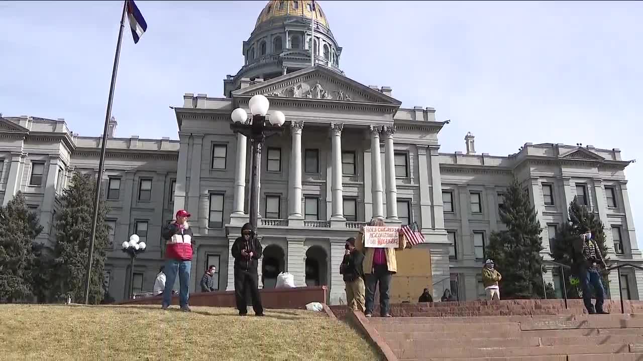 Planned election protests at Colorado State Capitol drew few supporters on Sunday_Jan. 17 2021