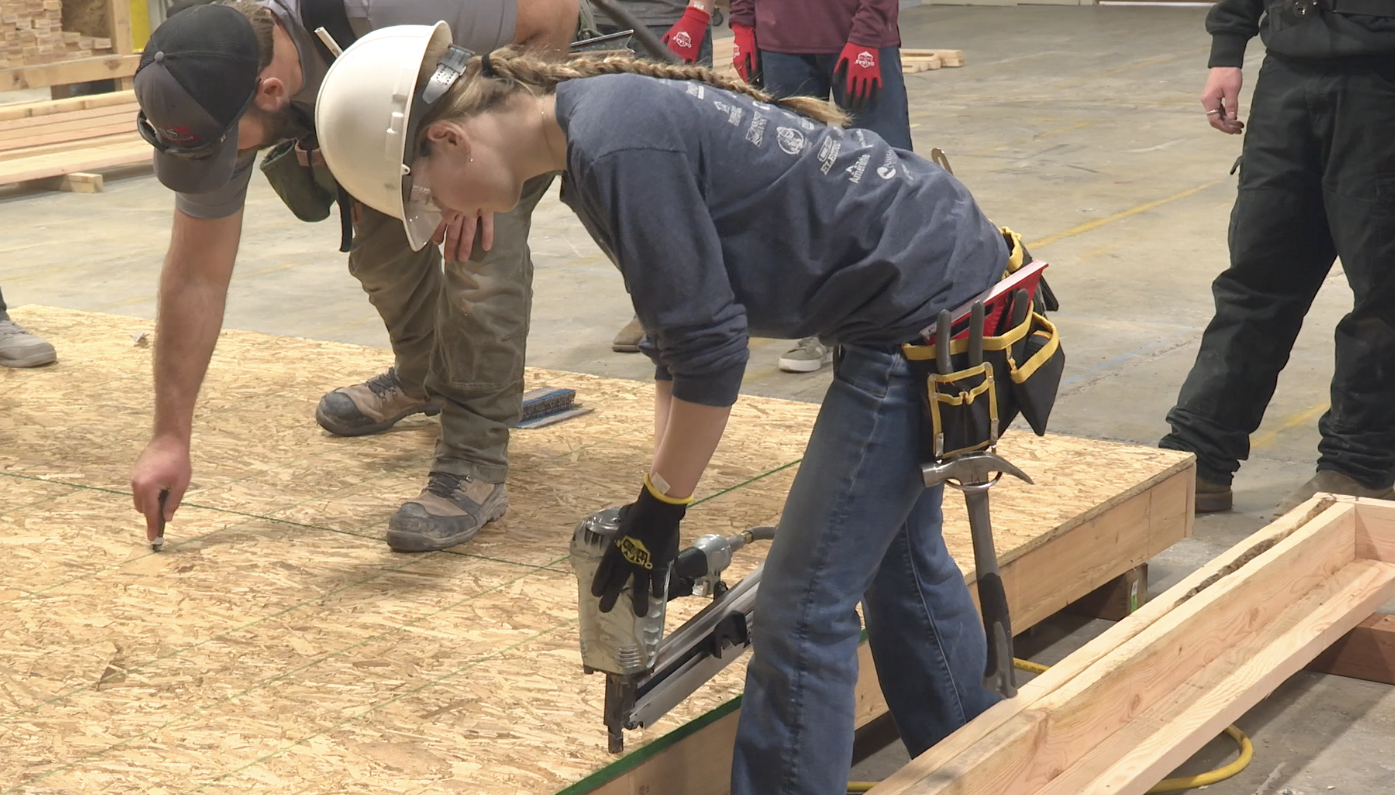 Students used a range of construction tools and equipment over a two-day expo hosted by the Builders Association on Wednesday, March 5, 2025 in Twin Falls