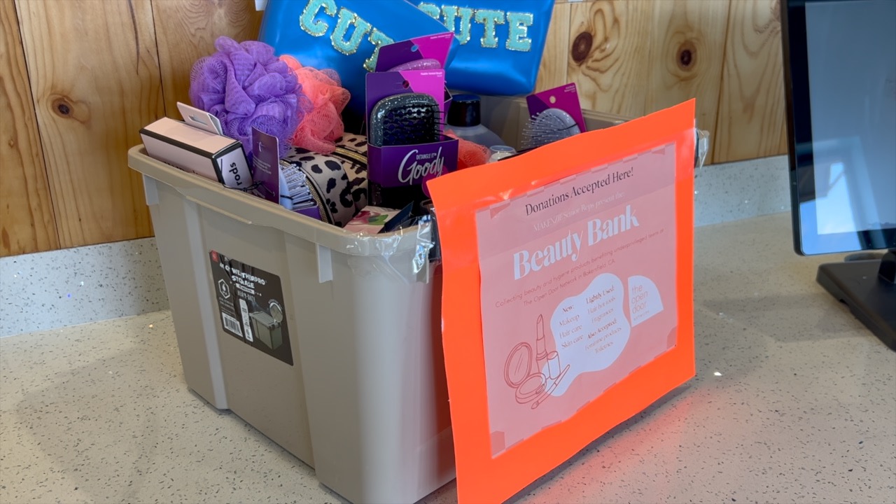 High school seniors launch Beauty Bank to provide makeup and hygiene products for Kern County teens.