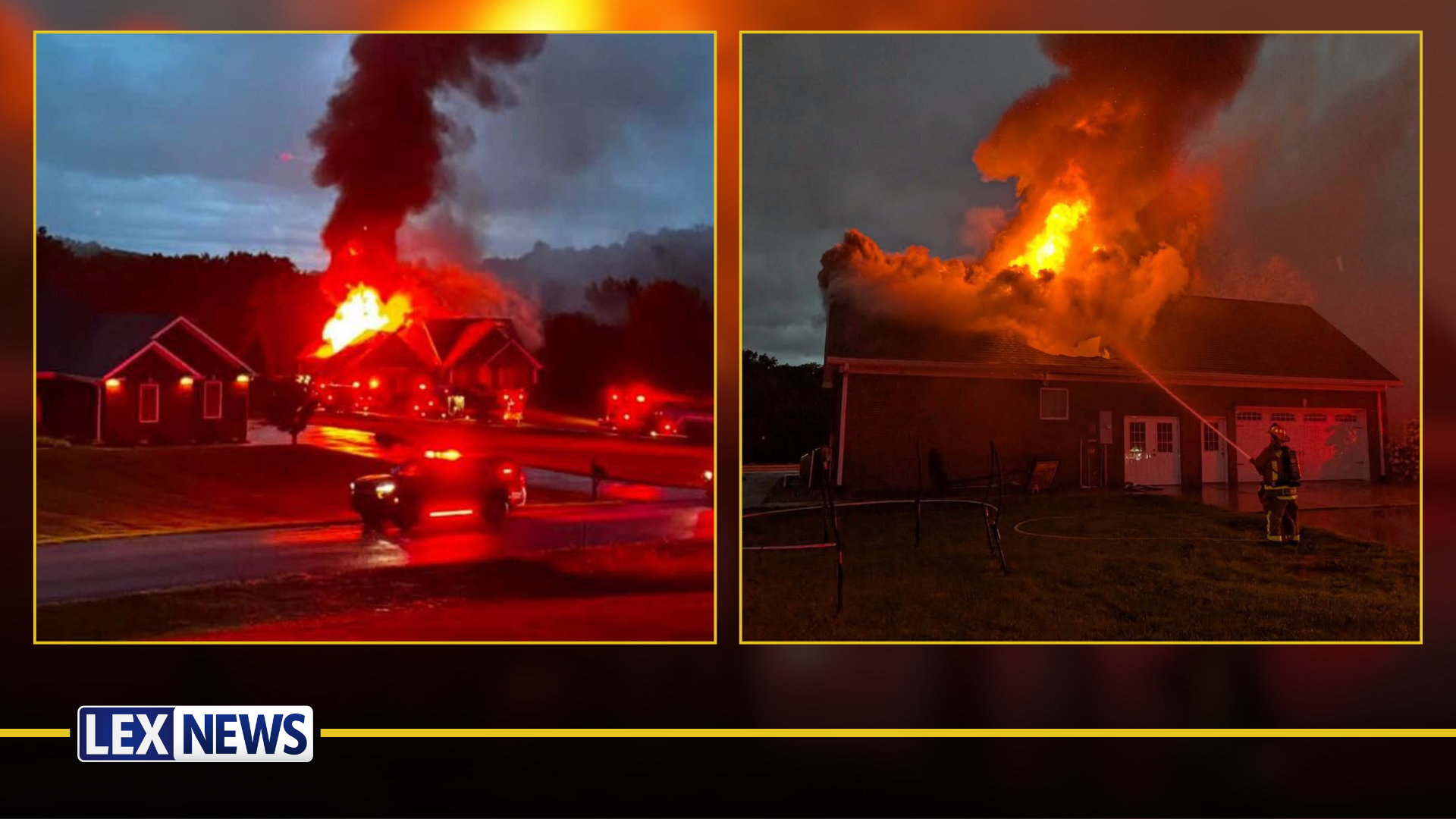 Large house fire on Marks Lane in Nelson County