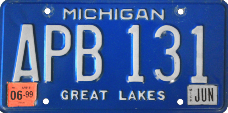 Michigan License Plate