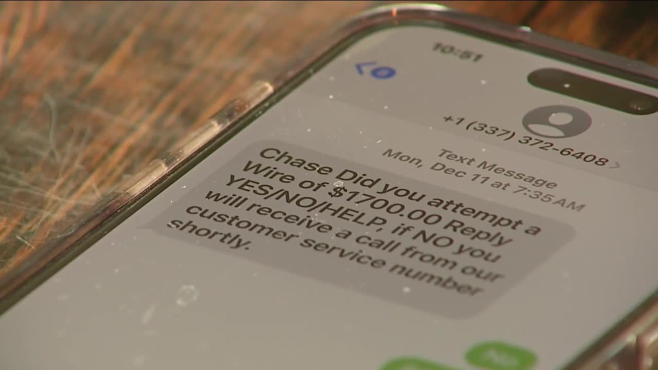Fraud text from fake Chase 
