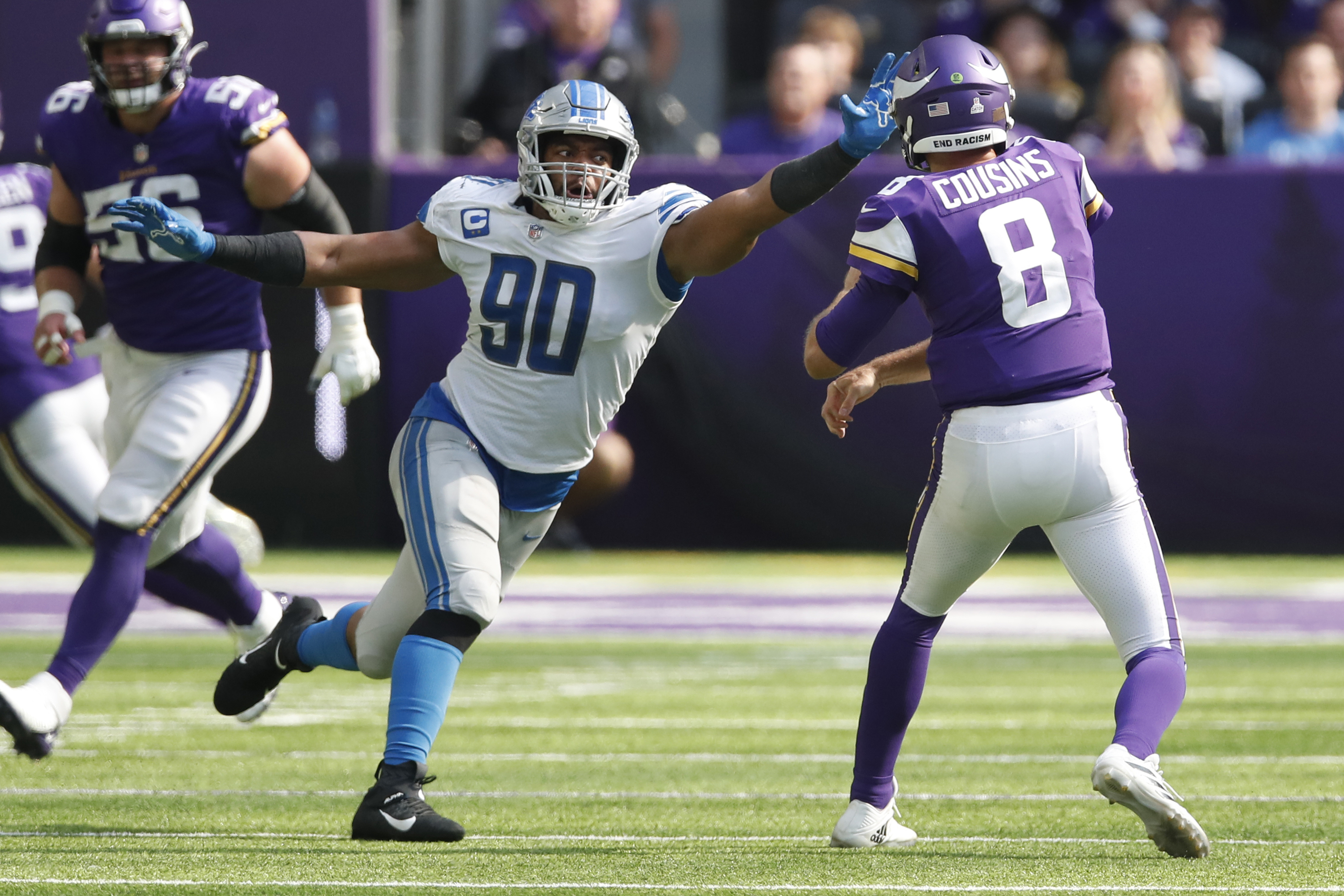 Trey Flowers Lions Vikings Football
