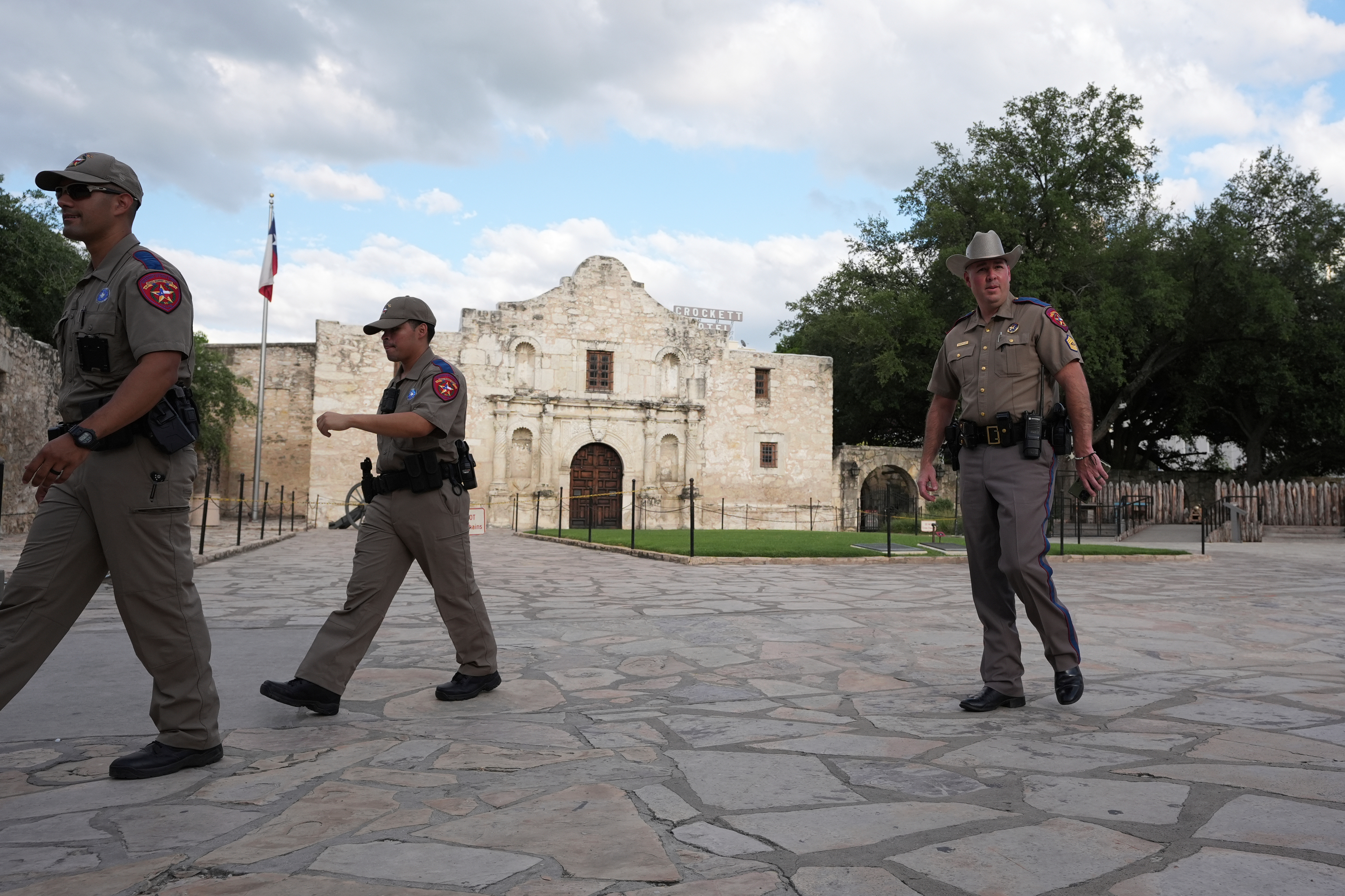US Immigration Protest at Texas Alamo