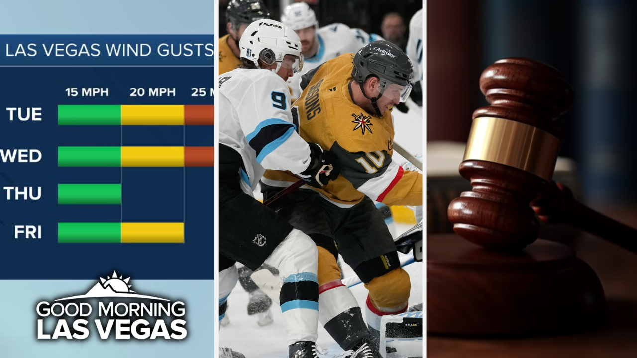 Good Morning, Las Vegas: Wind Advisory this afternoon, Game 2 for VGK against Utah tonight