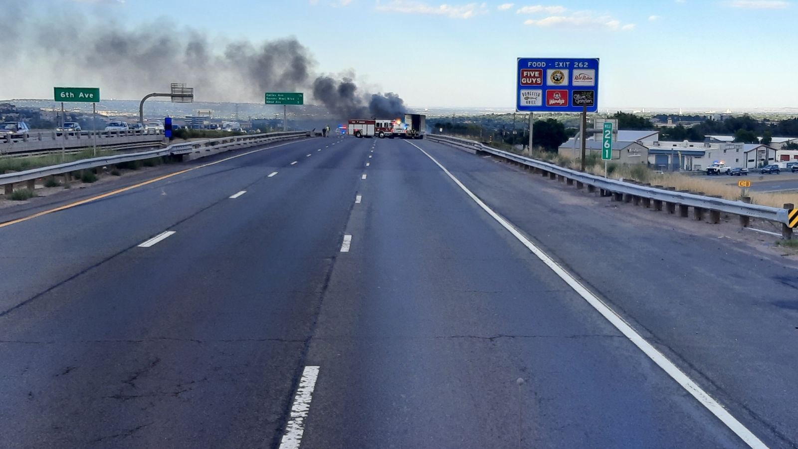 I-70 semi-truck fire in Golden