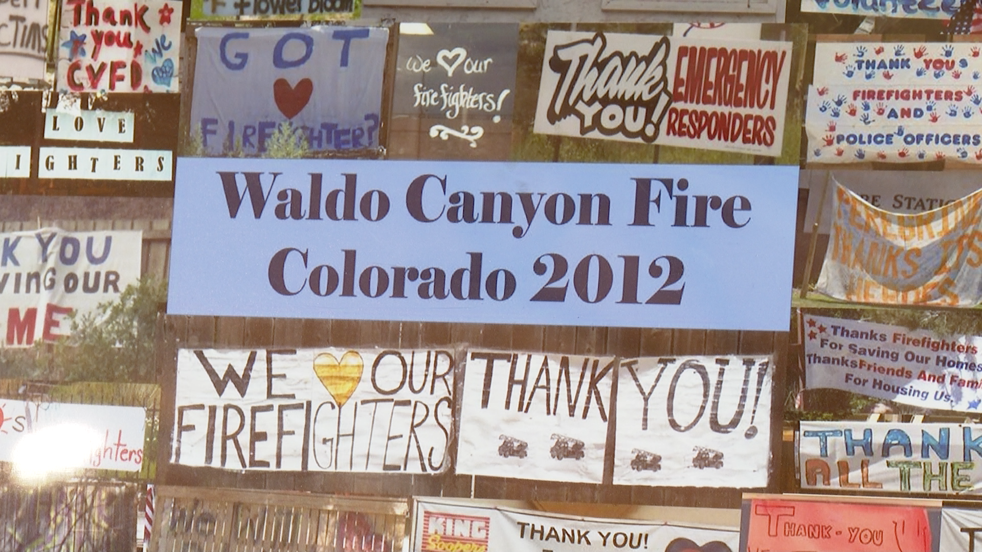 Community members made memorabilia thanking first responders during the Waldo Canyon Fire.