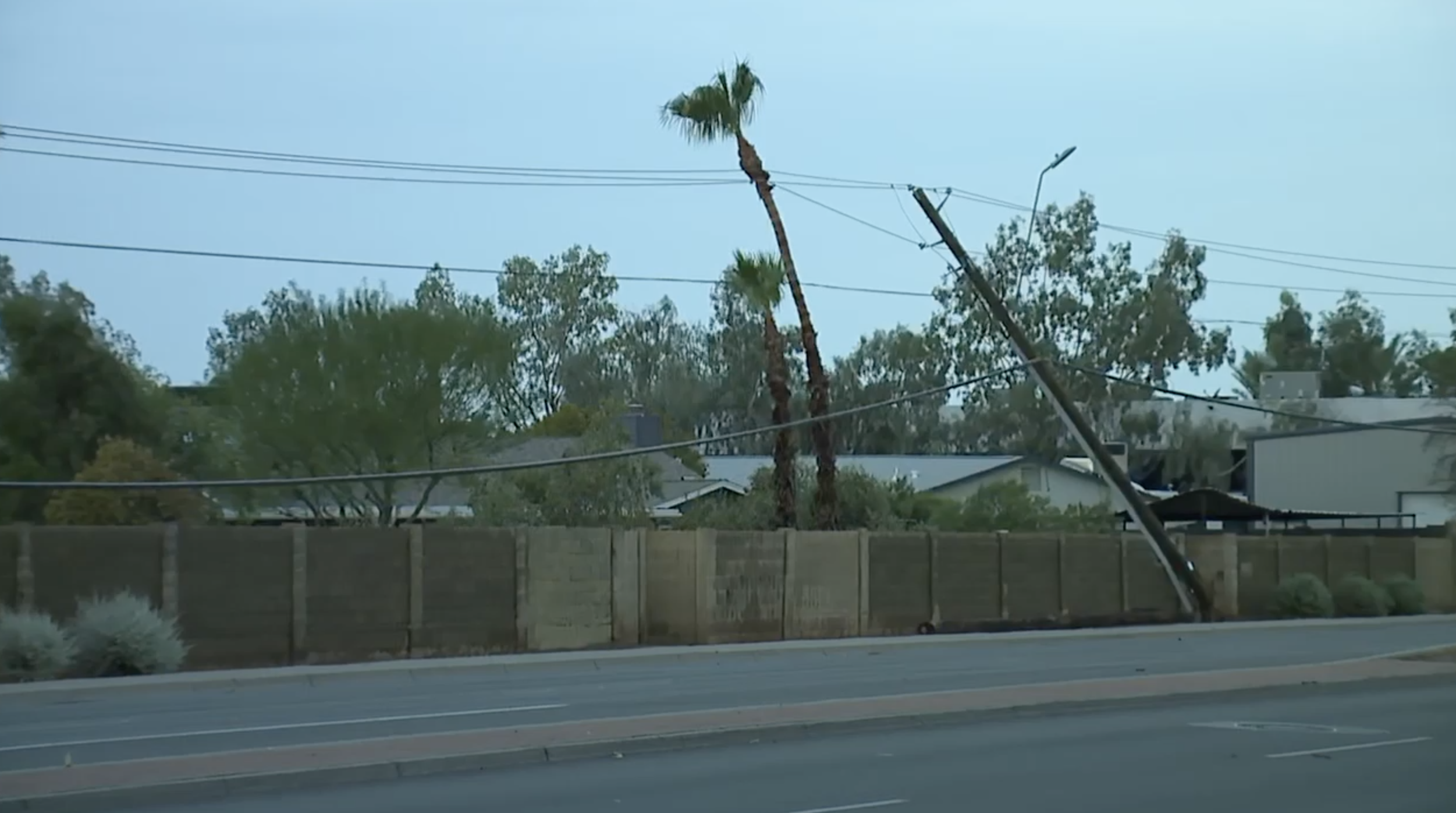 power pole tipped over 7-24-24