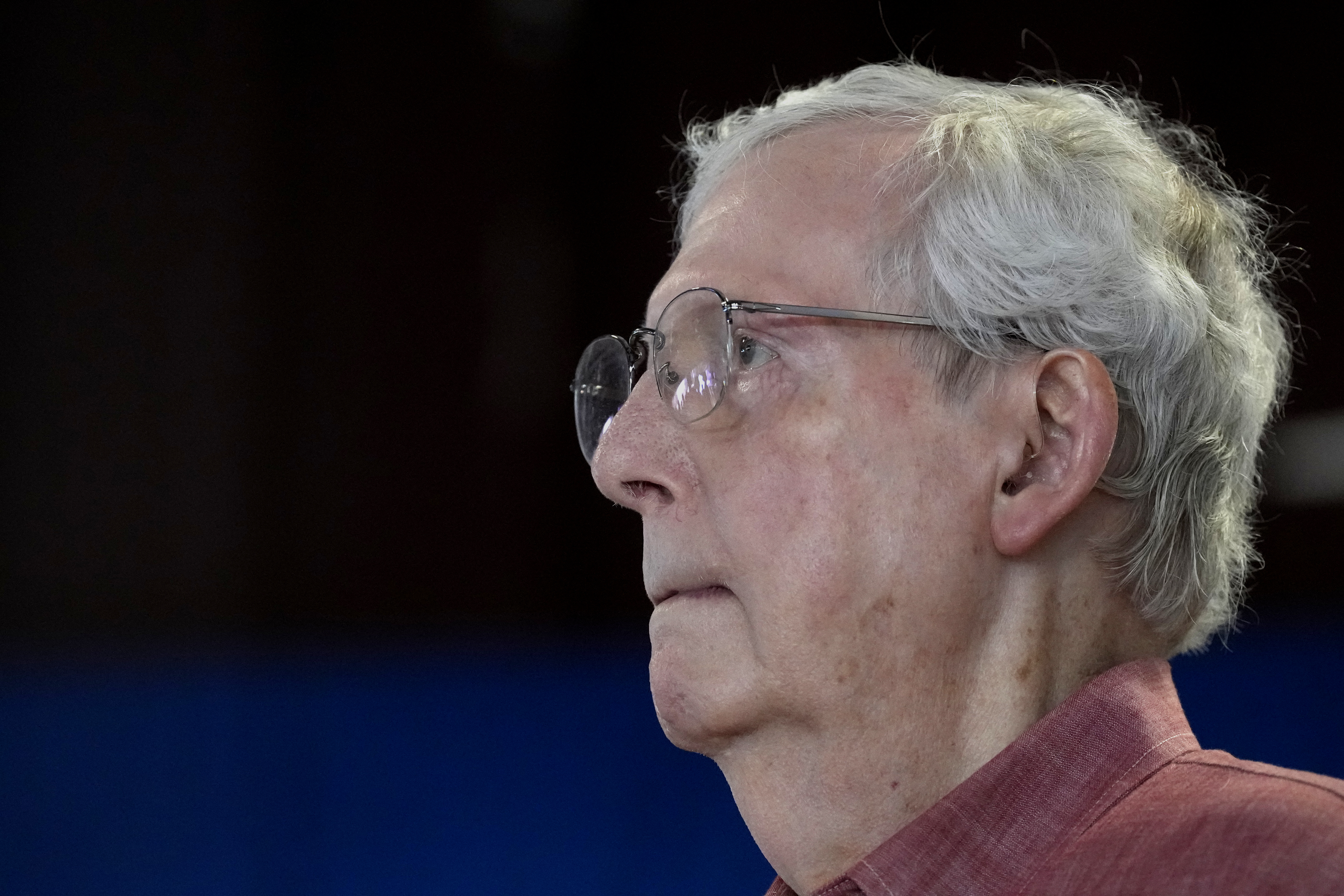 Sen. Mitch McConnell, R-Ky., attends the annual Fancy Farm picnic Saturday, Aug. 2, 2025, in Fancy Farm, Ky.