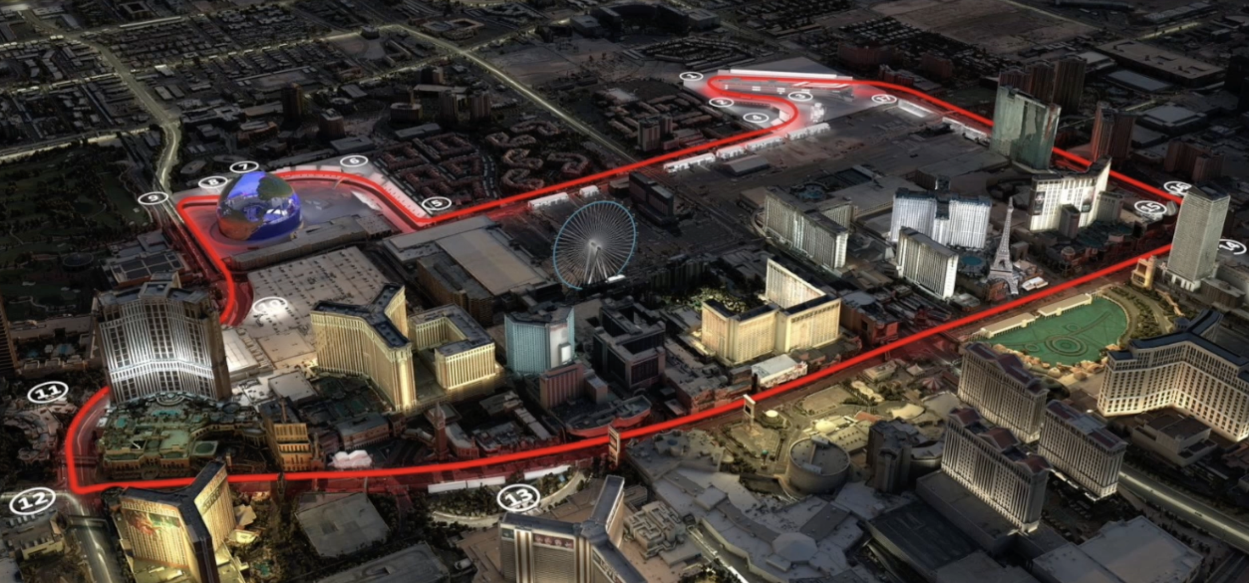 Formula 1 Las Vegas Grand Prix circuit