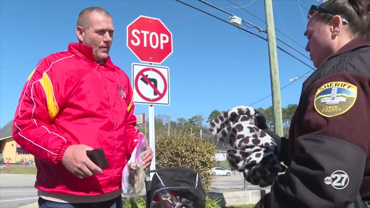 Leon County sheriff's deputies work to keep homeless residents warm during cold weather
