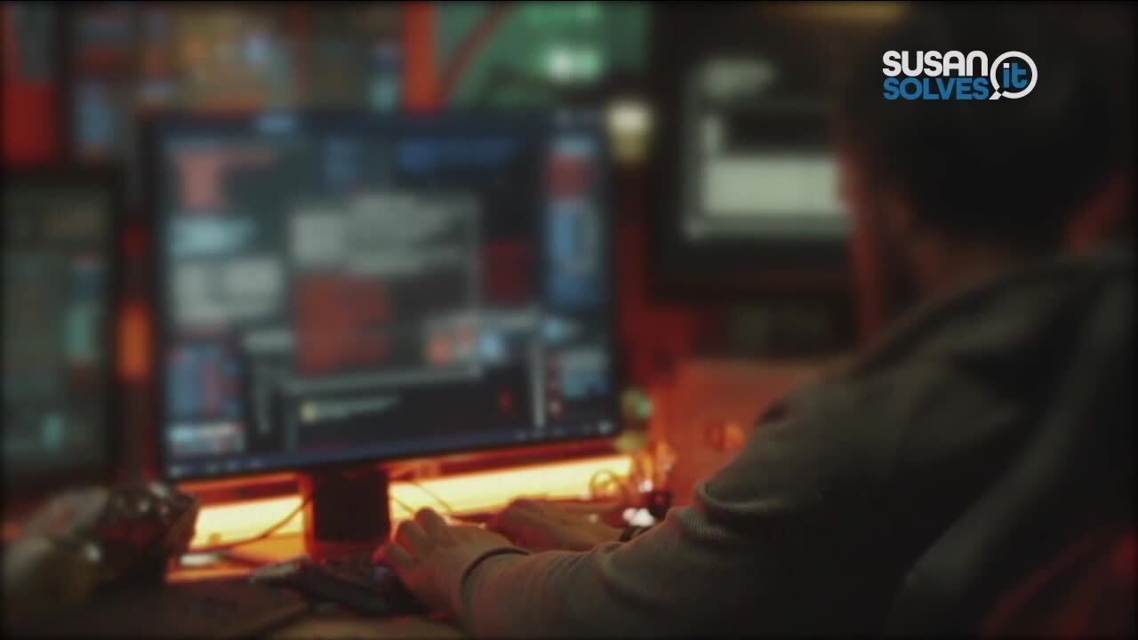 File photo of a person on a computer.