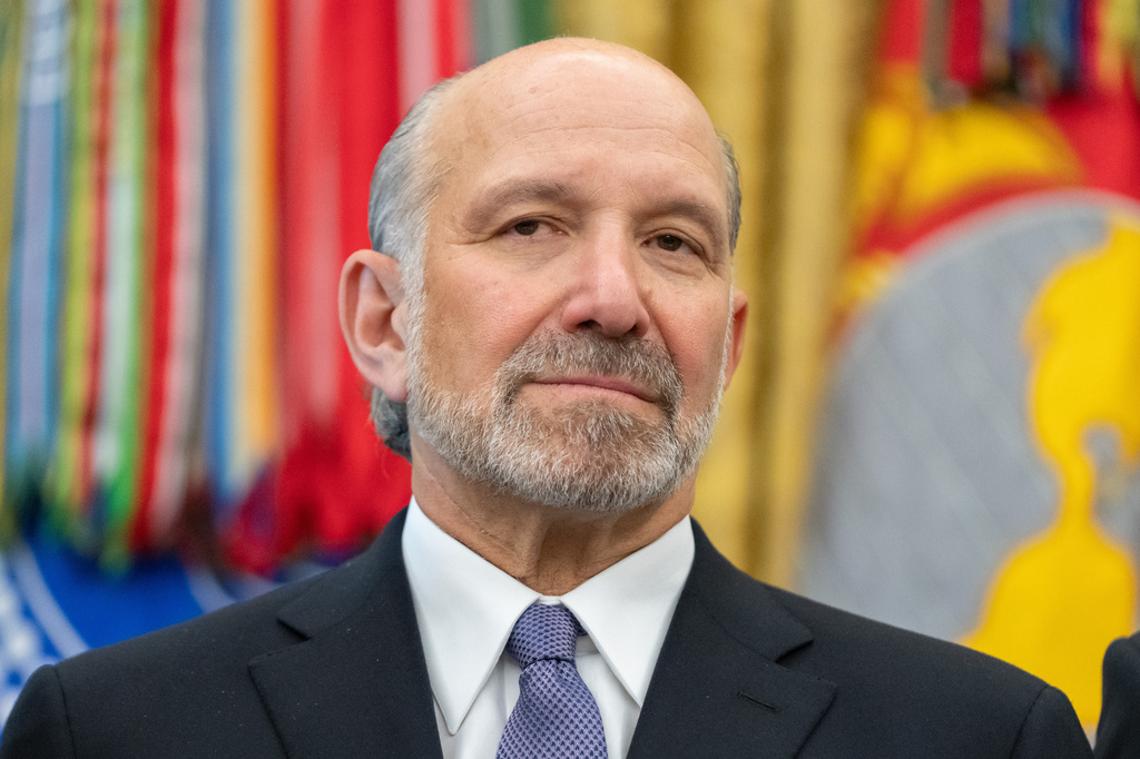 Commerce Secretary Howard Lutnick attends an event on health care affordability in the Oval Office at the White House, Thursday, April 23, 2026, in Washington.