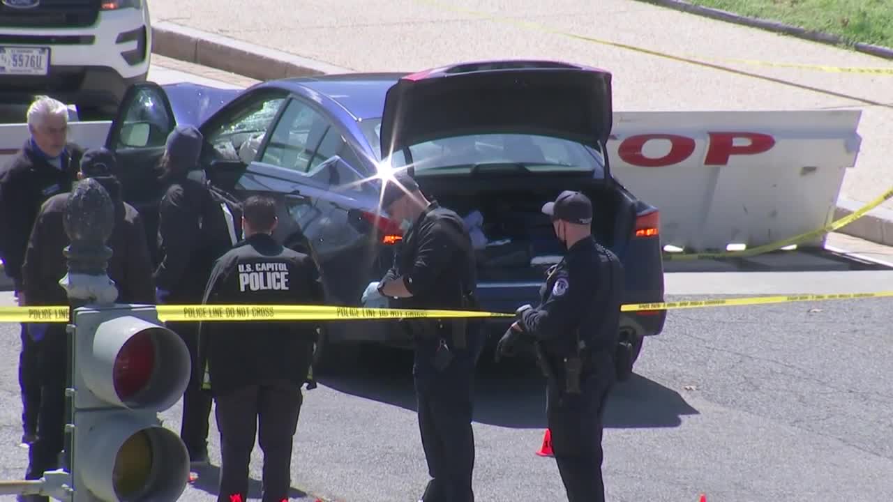 One officer was killed and another injured when a driver slammed into them at a barricade Friday afternoon.