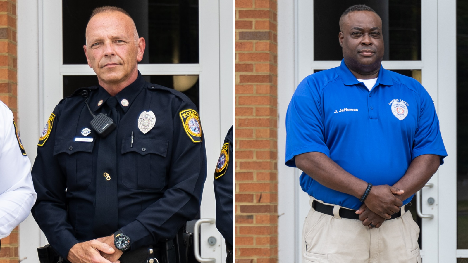 Campus Police Officer John Painter (L) and Campus Safety Officer J.J. Jefferson (R).png