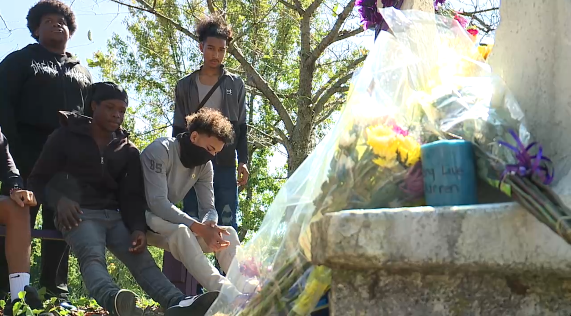 Vigil for Warren Grant at Joppatowne high school