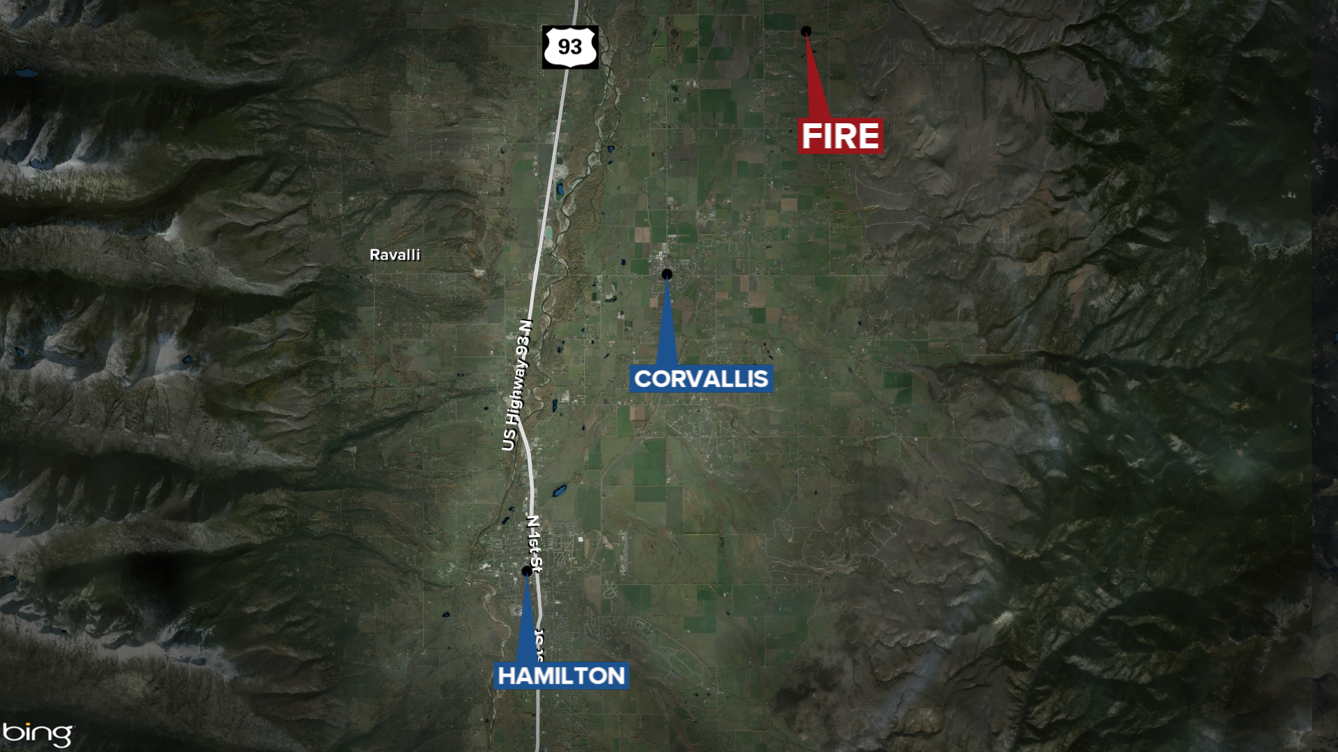 Corvallis Barn Fire Map