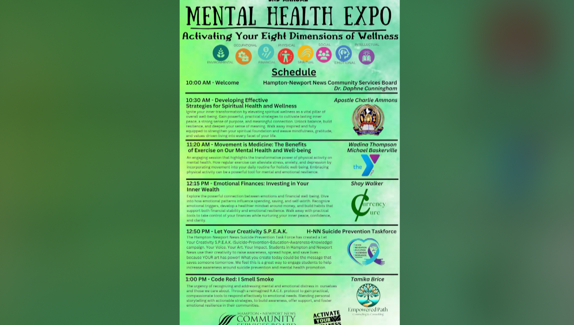 Mental health expo flyer