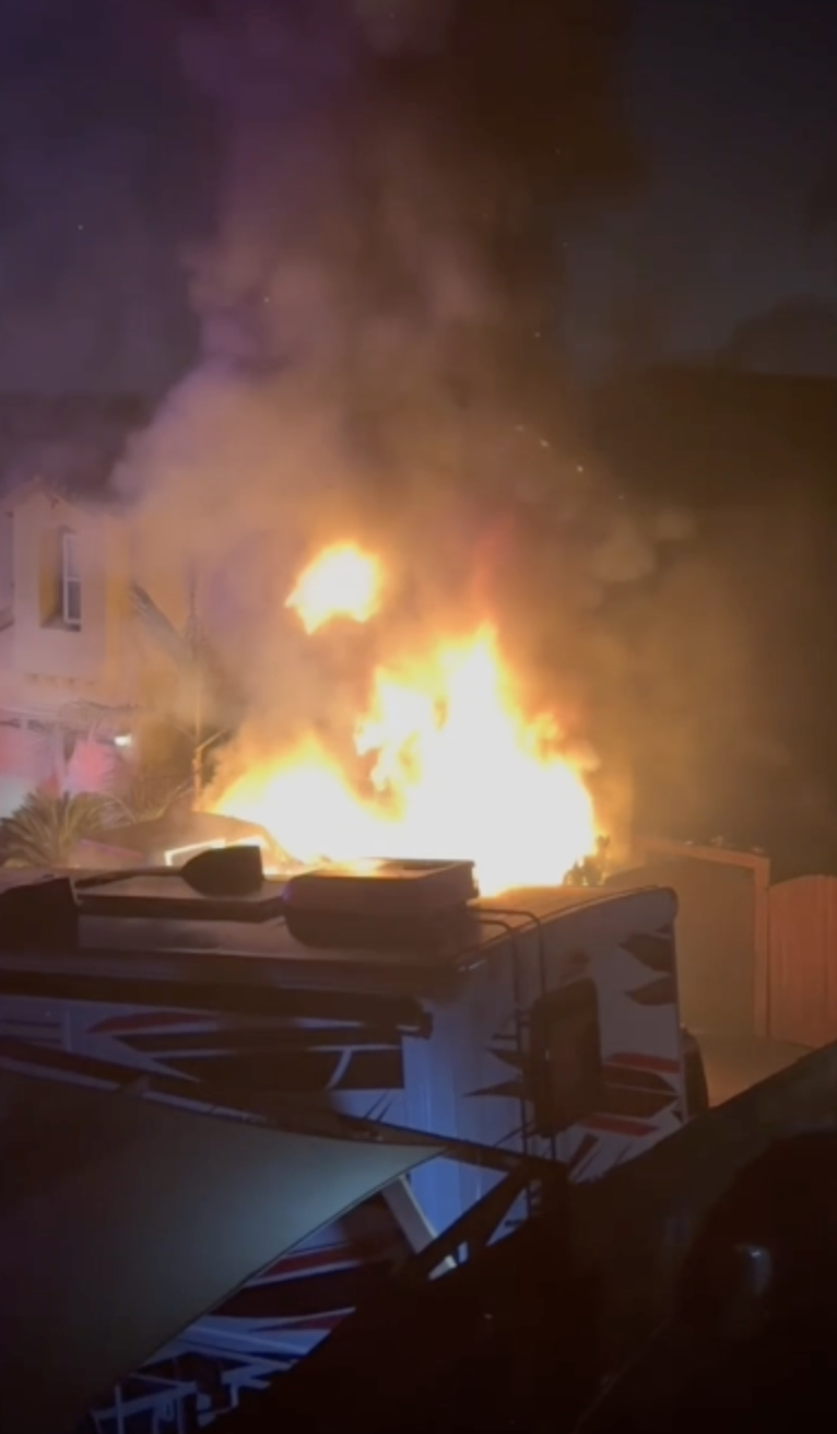 House fire in Otay Mesa kills dog as owners escape flames Monday night