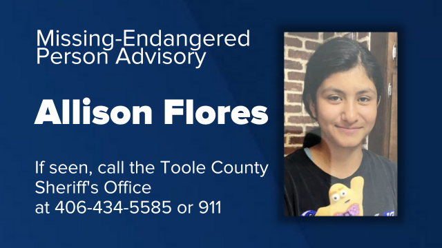 Missing/Endangered Person Advisory issued for Toole County teen