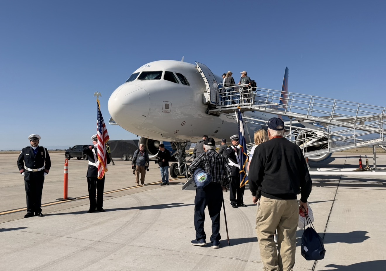Honor flight departing from Northern Colorado Regional Airport
